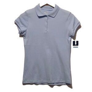 Izod Approved Schoolwear Easy Care Uniform Girls Polo Lt Blue New XL (16) Golf